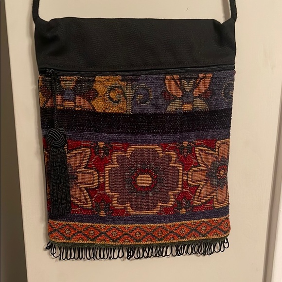 Vintage Handbags - Vintage Bohemian Tapestry Crossbody Bag